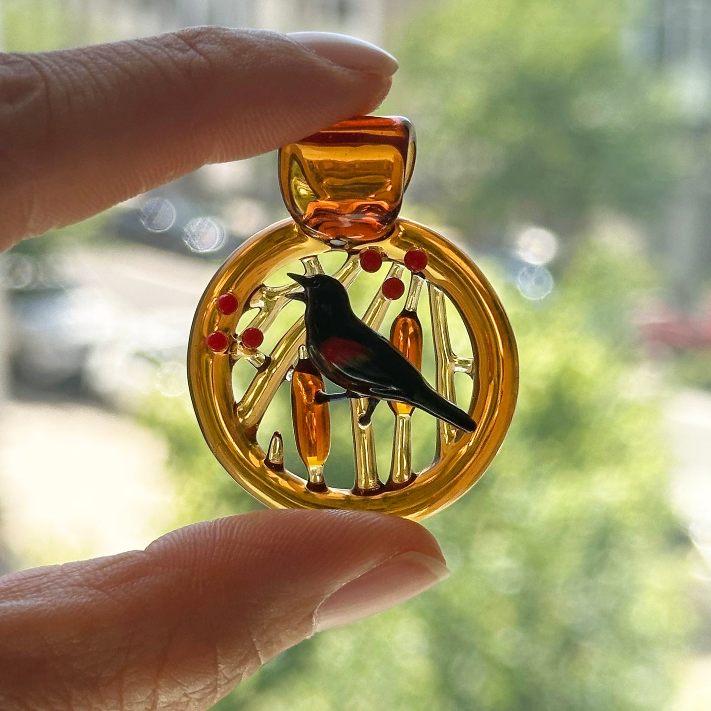 Red-winged Blackbird Pendant