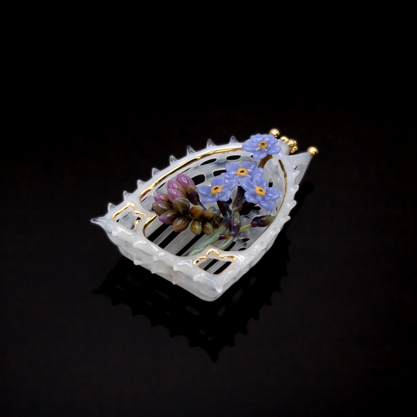 Forget-Me-Not Reliquary Pendant