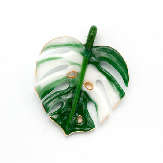 Large Variegated Monstera Leaf