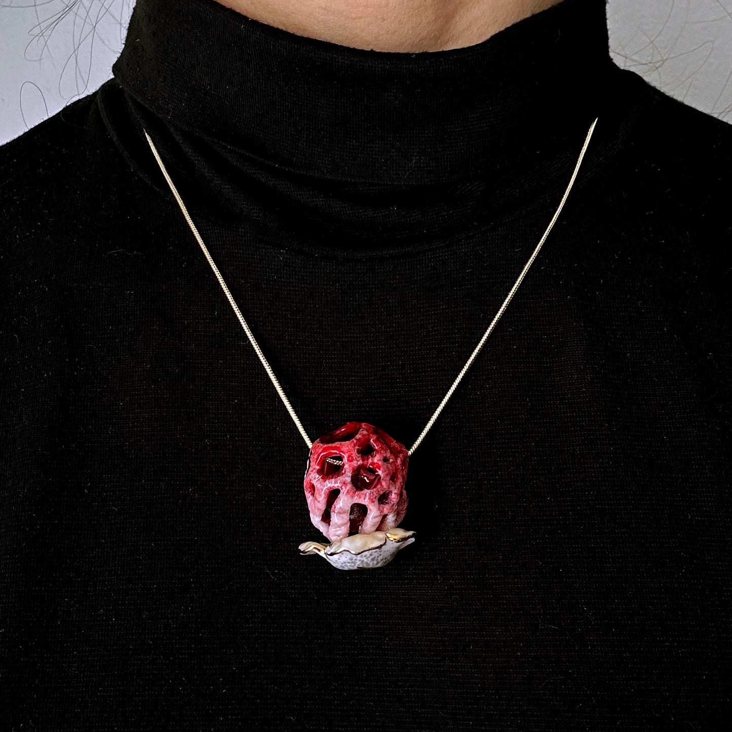 Basket Stinkhorn Pendant