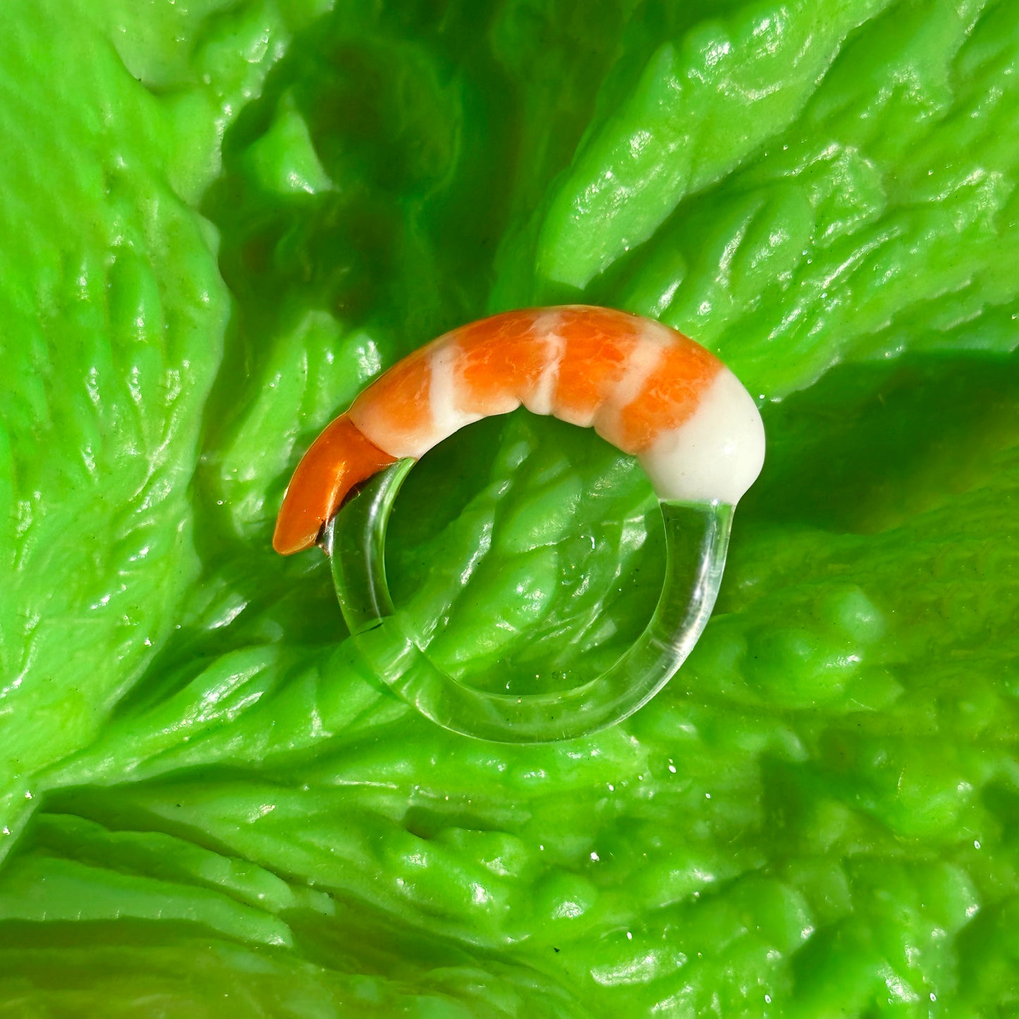 Custom Glass Shrimp Ring